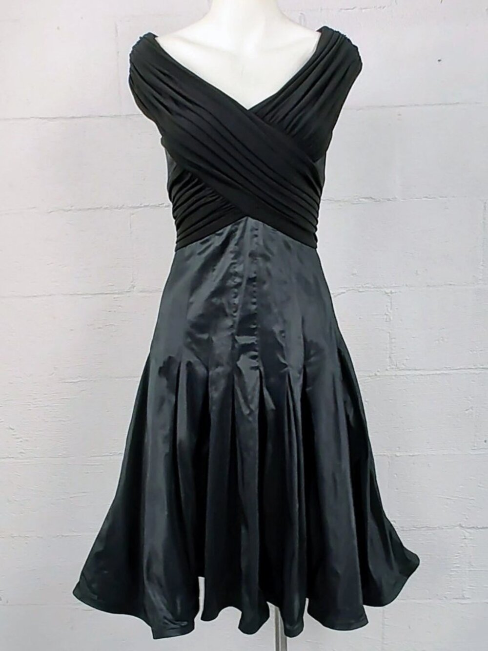 Black dress with ruffled edges